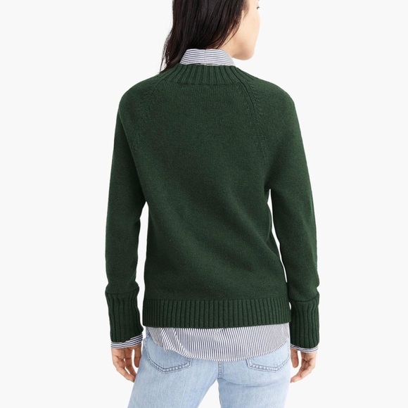 J.Crew green sweater with rhinestone buttons xs - Picture 8 of 9